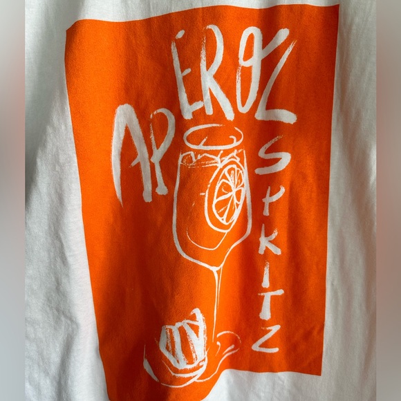 New With Tags Boohoo Aperol Spritz Oversized Shirt - Picture 5 of 5